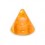 Pique de Piercing Acrylique Orange UV Scintillant