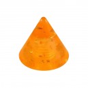 Einzelne Piercing-Spitze Acryl Orange UV Glitzernd