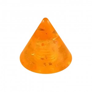 Einzelne Piercing-Spitze Acryl Orange UV Glitzernd
