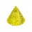 Einzelne Piercing-Spitze Acryl Gelb UV Glitzernd