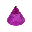 Einzelne Piercing-Spitze Acryl Lila UV Glitzernd