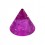 Einzelne Piercing-Spitze Acryl Lila UV Glitzernd