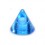 Acrylic UV Navy Blue Piercing Glitter Only Spike