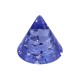 Einzelne Piercing-Spitze Acryl Dunkelblau UV Glitzernd