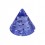 Einzelne Piercing-Spitze Acryl Dunkelblau UV Glitzernd