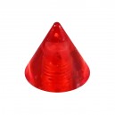 Acrylic UV Red Piercing Glitter Only Spike