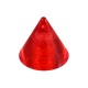 Einzelne Piercing-Spitze Acryl Rot UV Glitzernd