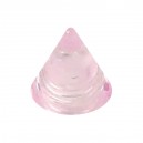 Acrylic UV Pink Piercing Glitter Only Spike