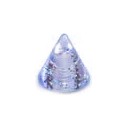 Pique de Piercing Acrylique Bleu Clair UV Scintillant
