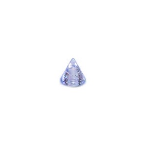 Spike de Piercing Acrílico Azul Claro UV Lentejuela
