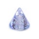 Acrylic UV Light Blue Piercing Glitter Only Spike