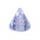 Acrylic UV Light Blue Piercing Glitter Only Spike