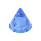 Einzelne Piercing-Spitze Acryl Hellblau UV Glitzernd