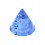 Einzelne Piercing-Spitze Acryl Hellblau UV Glitzernd
