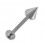 Piercing Labret Anodisé Bleu Boule