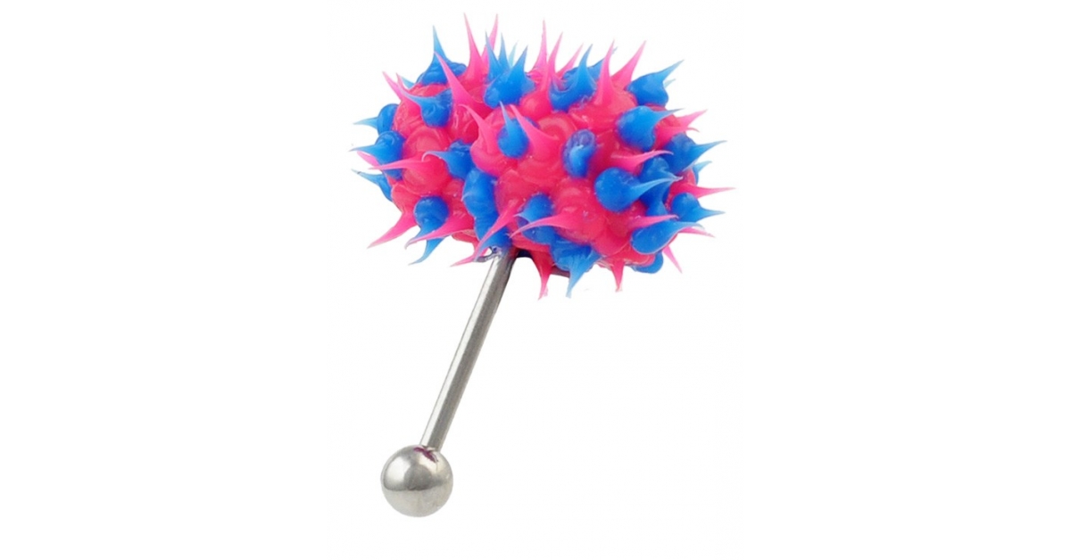 Piercing Vibrant Langue VibBell Silicone Bleu / Rose