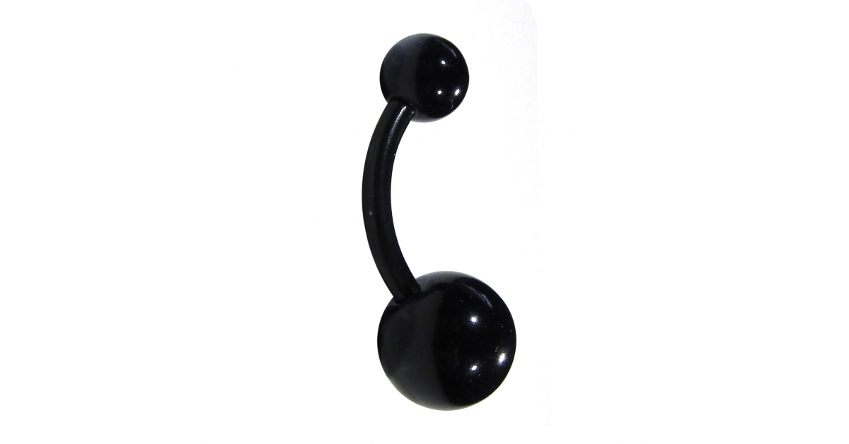 thumbnail image 2 of 6-Piece Glow In The Dark Belly Button Rings – 14g BioFlex Barbell With Multi-Color Balls 2 of 5