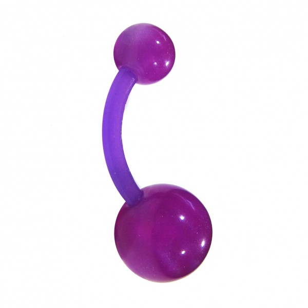 Bioflex Purple Navel Belly Button Ring | VOTREPIERCING.co.uk