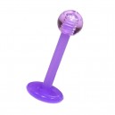 Ball Purple Lip / Tragus Bioflex Bar Stud Ring