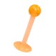 Piercing Lippe / Tragus Stecker Bioflex Orange Kugel