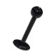 Tragus- / Lippenpiercing Stecker Bioflex Blackline Schwarz Kugel