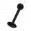 Tragus- / Lippenpiercing Stecker Bioflex Blackline Schwarz Kugel