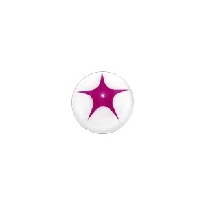 Acrylic UV Body Piercing Ball with Purple / White Star