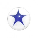 Acrylic UV Body Piercing Ball with Dark Blue / White Star
