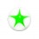 Acrylic UV Body Piercing Ball with Green / White Star
