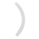 White Bioflex/Bioplast Curved Barbell Bar