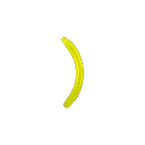 Barra Piercing Banana Bioflex / Bioplast Amarillo