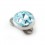 Diamant Rond Swarovski Cristal Bleu Turquoise pour Piercing Microdermal