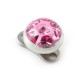 Rond Strass Cristal Rose pour Piercing Microdermal