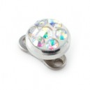 Rond Strass Cristal Multicolore pour Piercing Microdermal