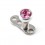 Pink Strass Diamond Ball for Microdermal Piercing