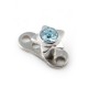 Etoile Strass Bleu Turquoise pour Microdermal