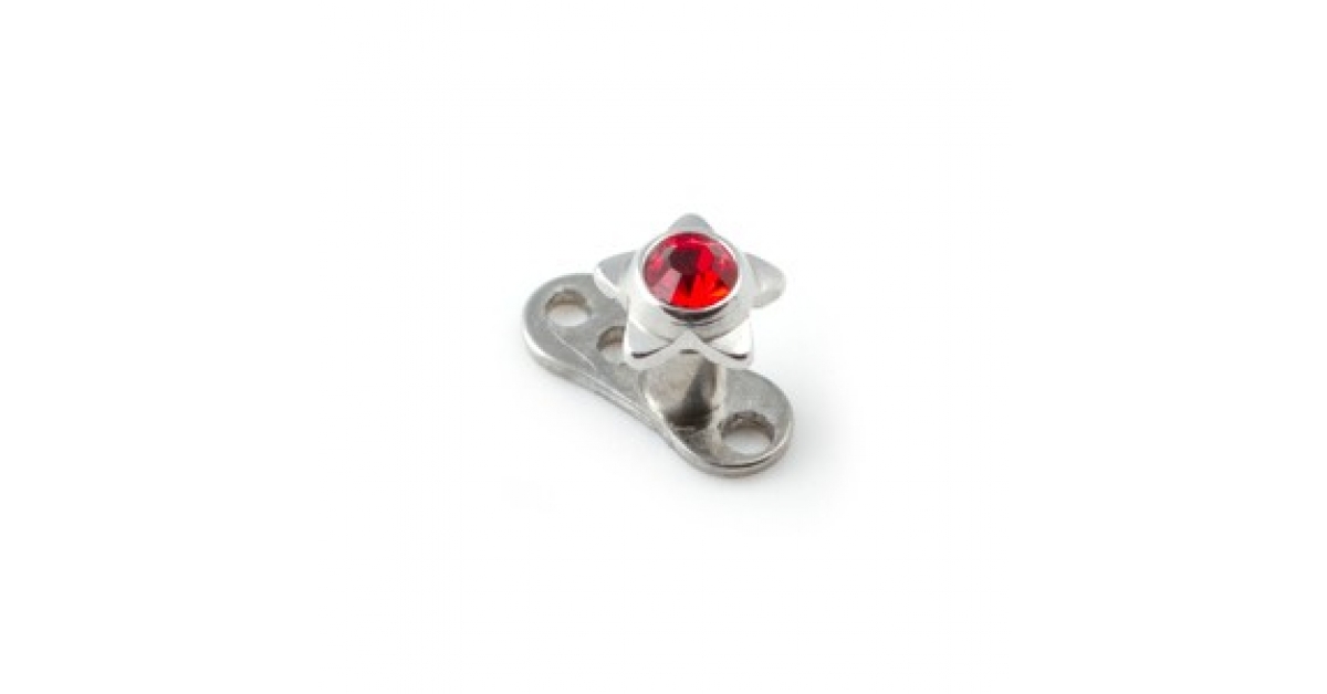 Piercing Microdermal Plaqué Or - Cluster Étoiles Avec Strass Blanc - NEUF Avec étiquette