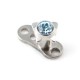 Papillon Strass Bleu Turquoise pour Microdermal