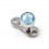 Diamant Rond Strass Bleu Turquoise pour Piercing Microdermal 2
