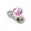 Diamant Rond Strass Rose pour Piercing Microdermal 2