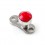 Diamant Rond Strass Rouge pour Piercing Microdermal 2