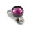 Purple Blackline Round Swarovski Diamond for Microdermal Piercing