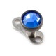 Swarovski Rond Blackline Bleu Marine pour Microdermal