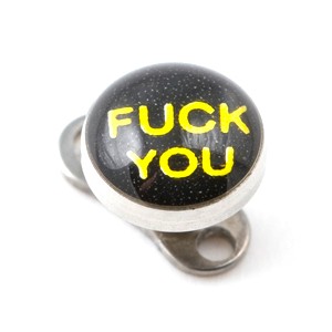 Fuck You Logo Top for Microdermal Piercing
