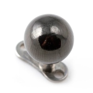 316L Surgical Steel Black Ball Top for Microdermal Piercing