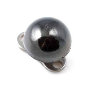 316L Surgical Steel Black Half-Ball Top for Microdermal Piercing