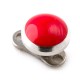 316L Surgical Steel Red Rounded Disc Top for Microdermal