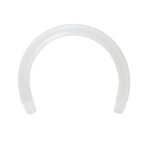 Piercing Stab Circular Hufeisen Bioflex / Bioplast Weiß