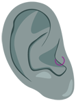 Tragus-Ohrpiercing