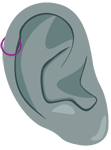 Piercing oreille hélix